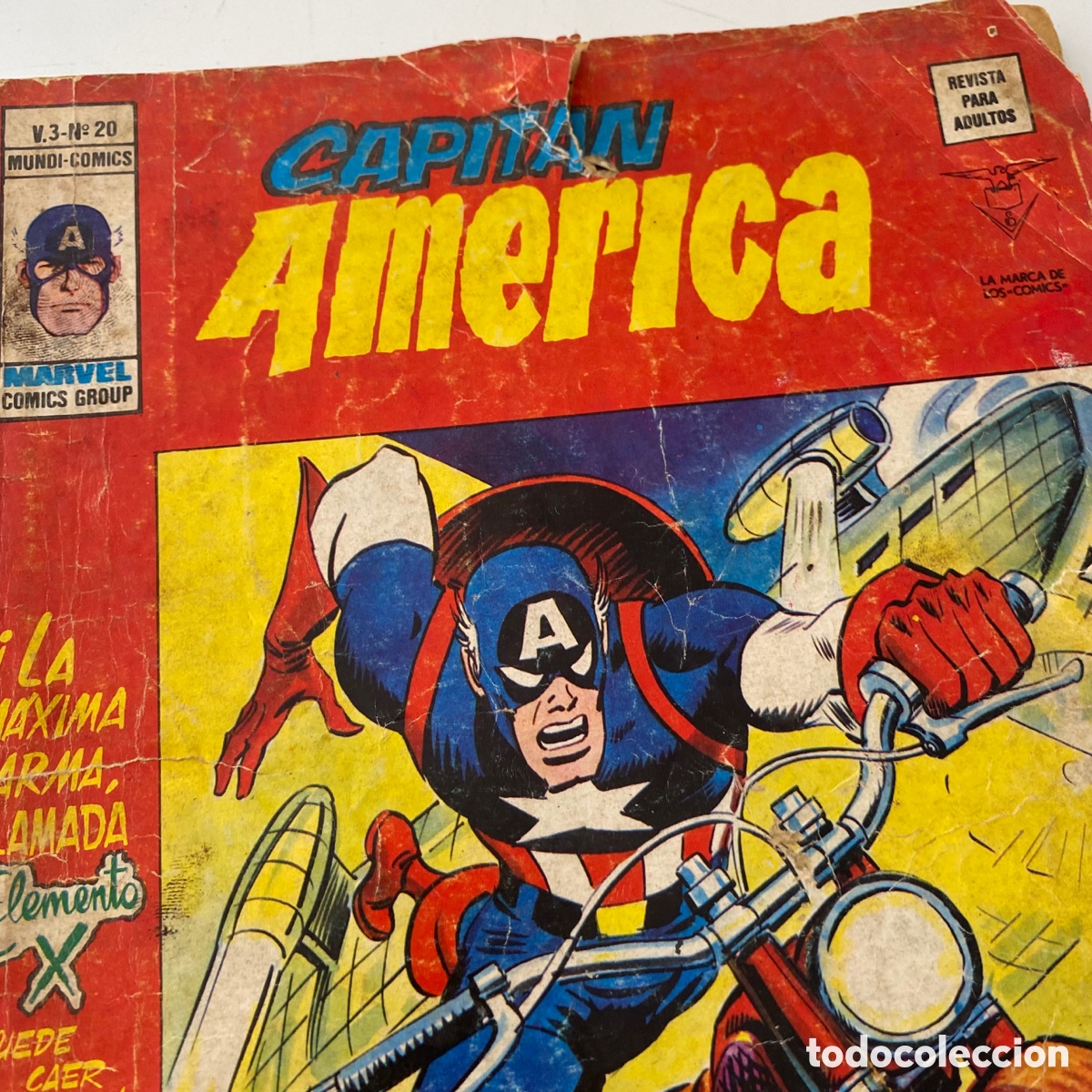C&oacute;mics: Capit&aacute;n America V.3 n&ordm; 20 1977 Marvel Ediciones Vertice - Foto 2