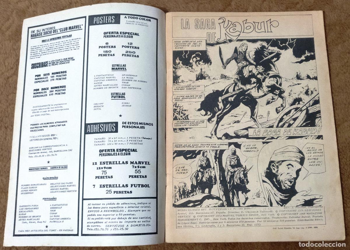 C&oacute;mics: INSUPERABLES n&ordm; 1 y 16 (Vertice V.1 1977/79) 2 comics. - Foto 3