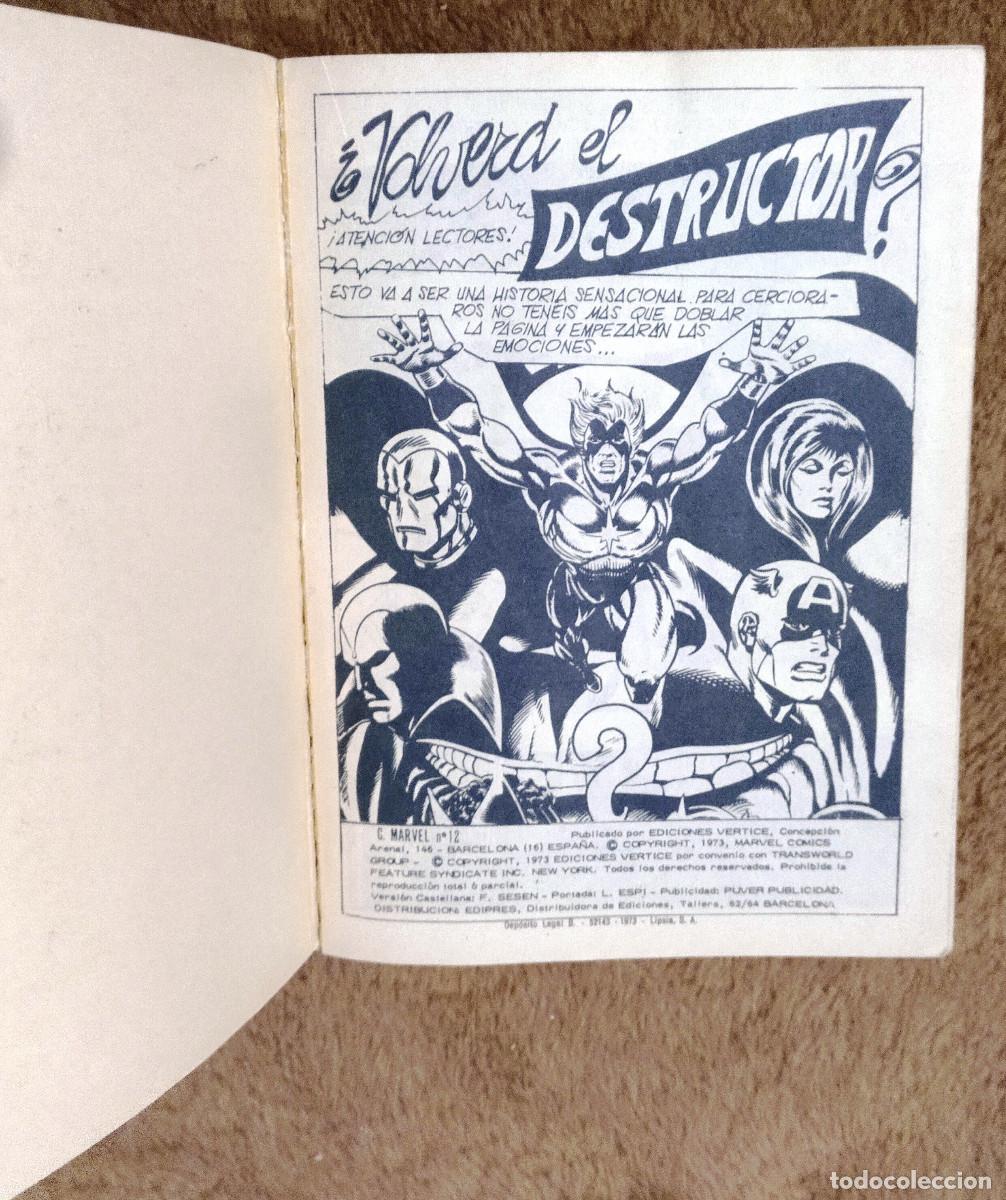 C&oacute;mics: CAPITAN MARVEL n&ordm; 12 (Vertice V.1 1973) - Foto 2