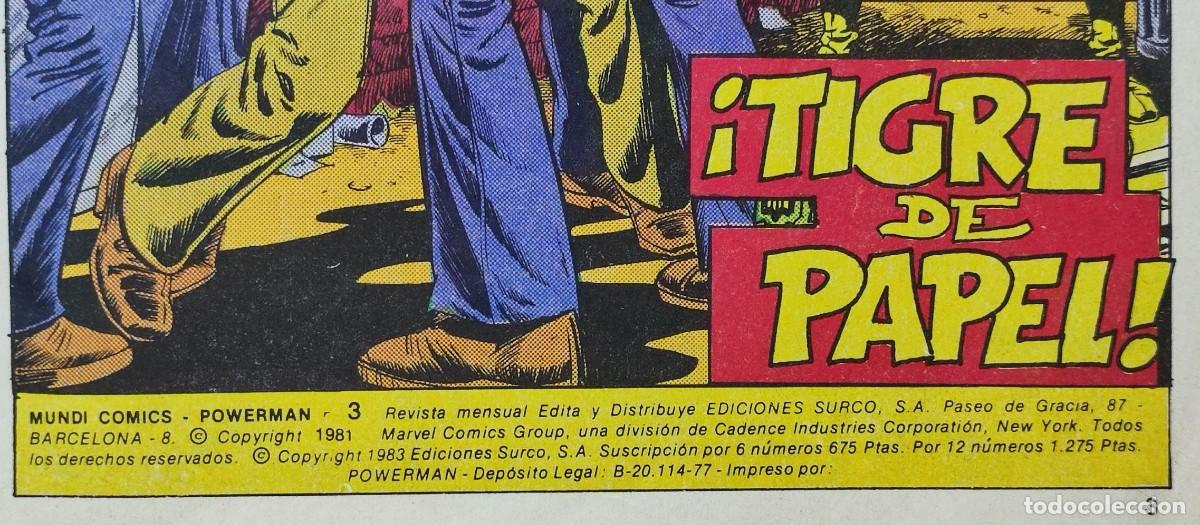 C&oacute;mics: POWERMAN N&ordm;3 TIGRE DE PAPEL - SURCO VERTICE. - Foto 7