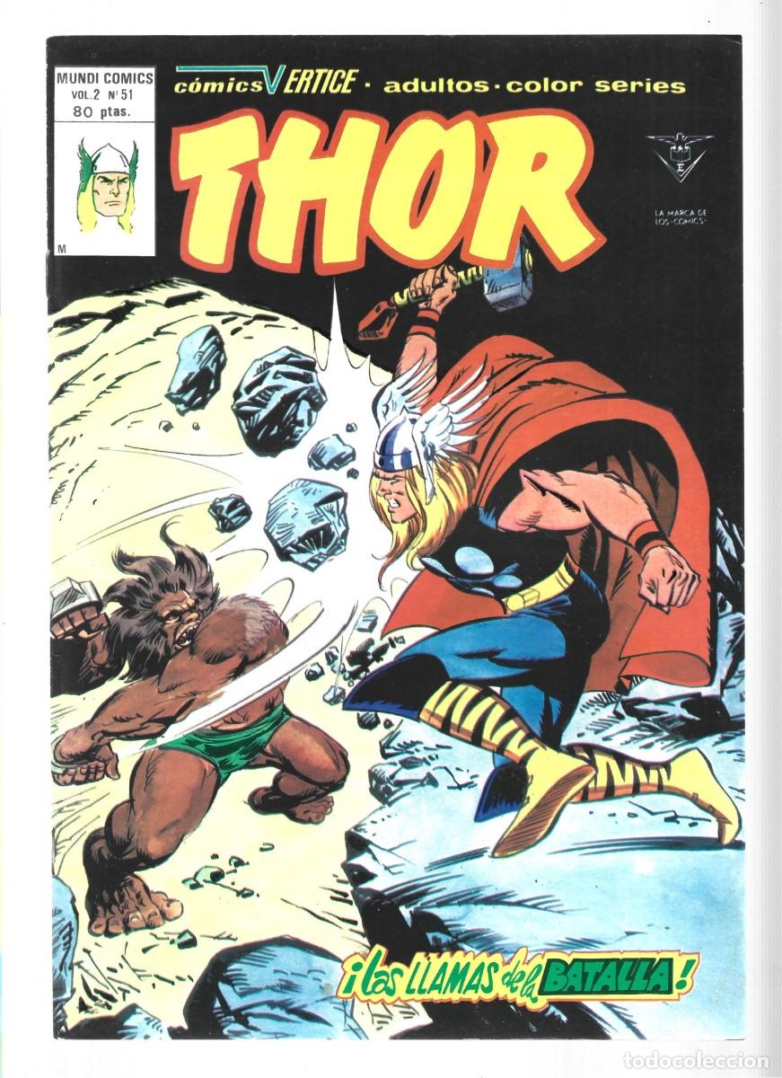C&oacute;mics: Thor vol. 2 n&ordm; 51: las llamas de la batalla, 1980, Vertice, impecable - Foto 1