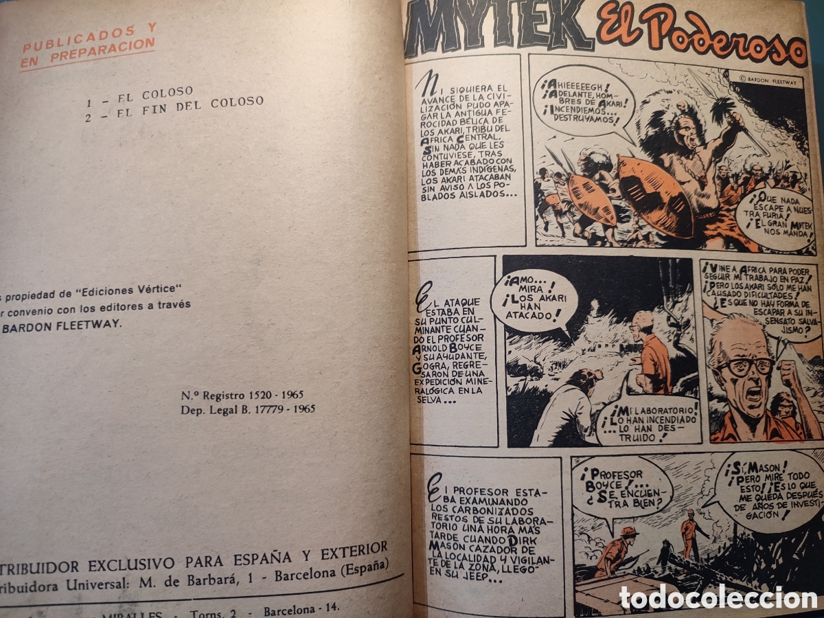 C&oacute;mics: Tomo con 12 Historietas Mytek el Poderoso.1965 - Foto 1