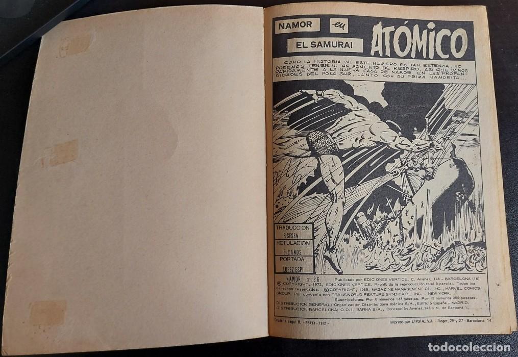 C&oacute;mics: Namor volumen 1 n&uacute;mero 26 de Ediciones V&eacute;rtice del A&ntilde;o 1973 - Foto 3
