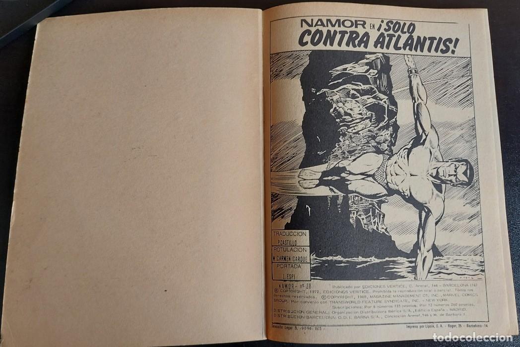 C&oacute;mics: Namor volumen 1 n&uacute;mero 28 de Ediciones V&eacute;rtice del A&ntilde;o 1973 - Foto 3