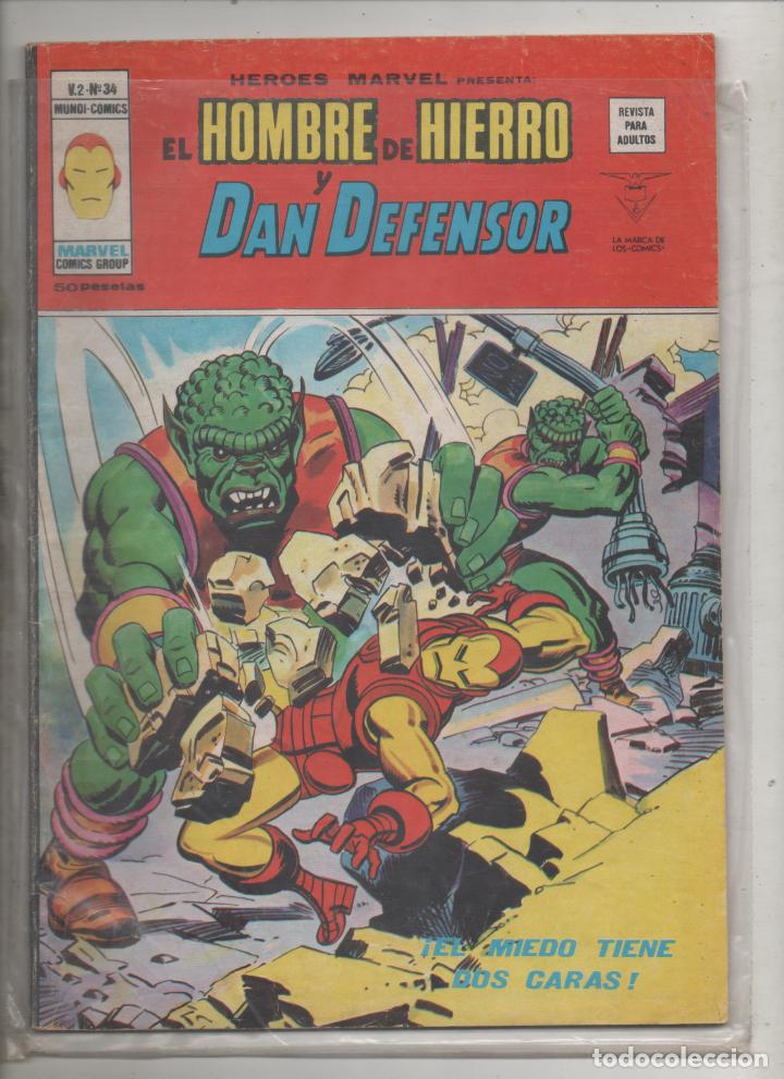 C&oacute;mics: HEROES MARVEL VOL.2 N&ordm;34 . HOMBRE DE HIERRO /DAN DEFENSOR - VERTICE -E2 - Foto 1