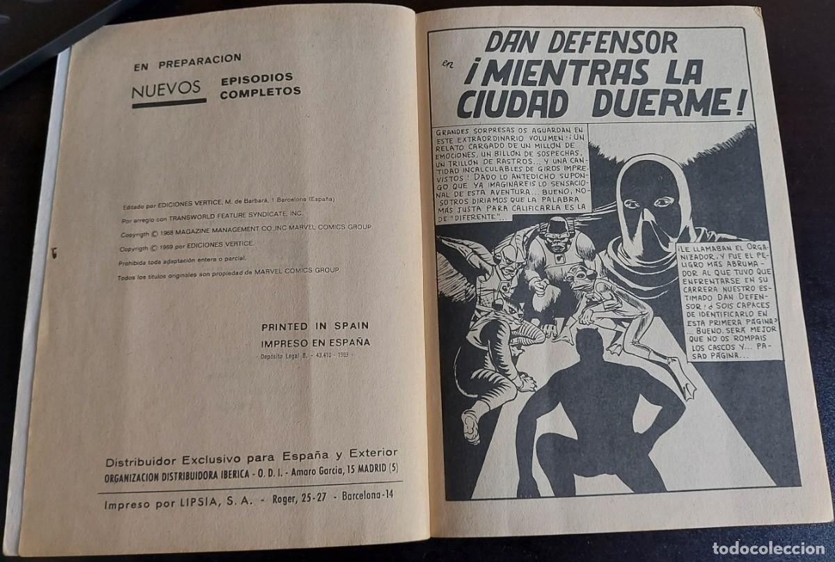 C&oacute;mics: Dan Defensor vol. 1 n&ordm; 5 - Ediciones V&eacute;rtice - A&ntilde;o 1969 - Mientras la Ciudad Duerme - Foto 2