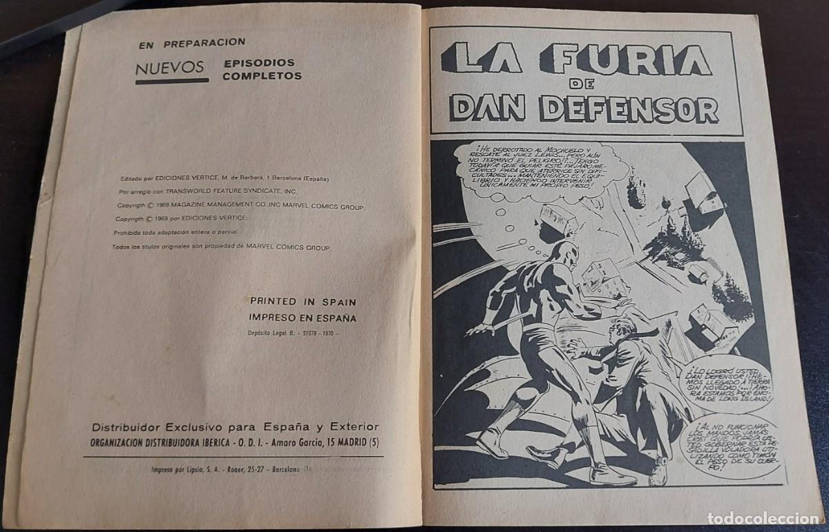 C&oacute;mics: Dan Defensor vol. 1 n&ordm; 10 - Ediciones V&eacute;rtice - A&ntilde;o 1970 - La Furia de Dan Defensor - Foto 2