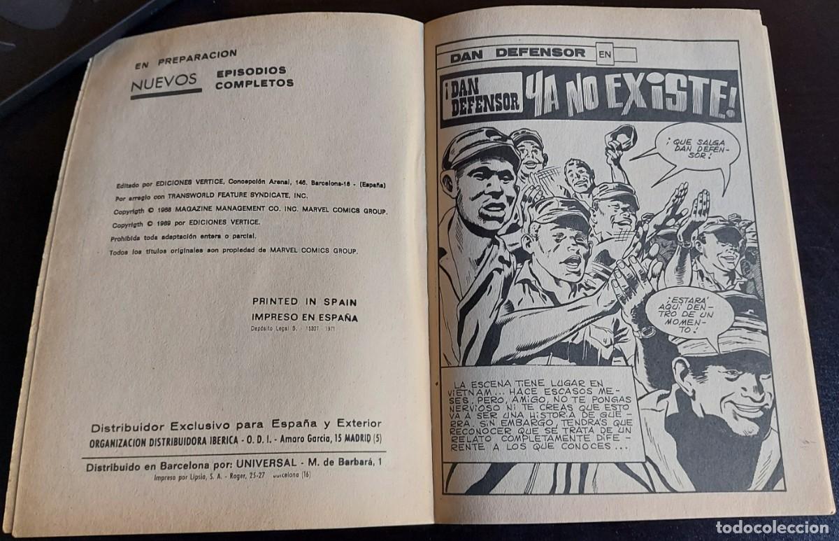 C&oacute;mics: Dan Defensor vol. 1 n&ordm; 19 - Ediciones V&eacute;rtice - A&ntilde;o 1971 - &iexcl;Dan Defensor ya no Existe! - Foto 2