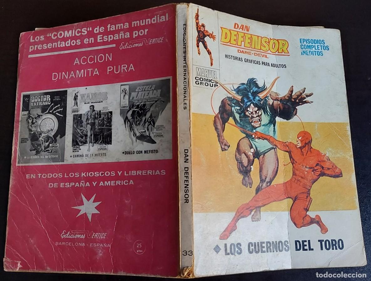 C&oacute;mics: Dan Defensor vol. 1 n&ordm; 33 - Ediciones V&eacute;rtice - A&ntilde;o 1972 - Los Cuernos del Toro - Foto 1