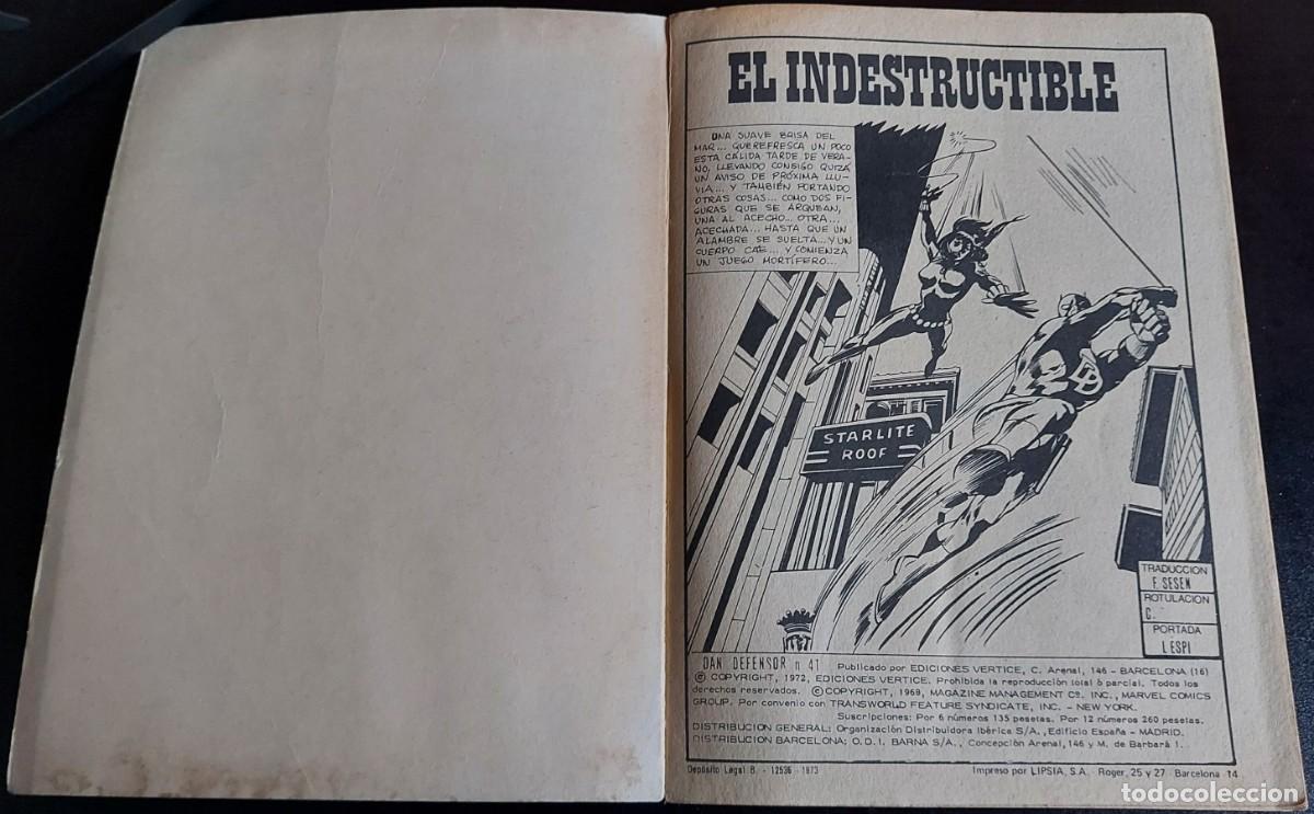 C&oacute;mics: Dan Defensor vol. 1 n&ordm; 41 - Ediciones V&eacute;rtice - A&ntilde;o 1973 - El Indestructible - Foto 2