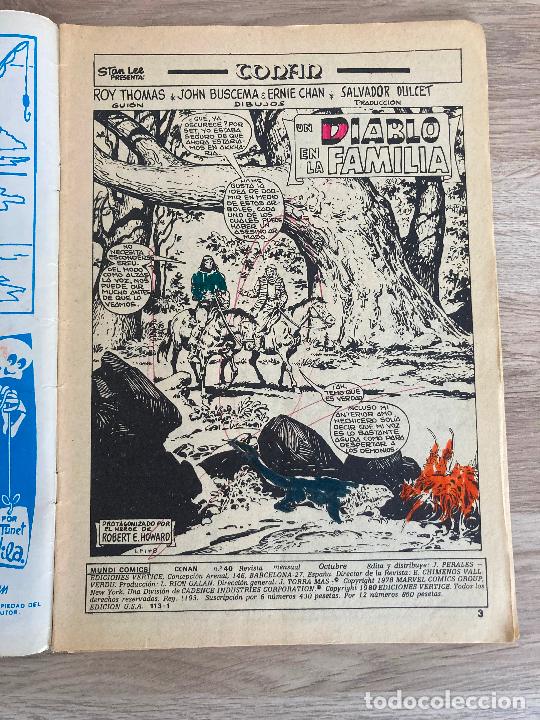 C&oacute;mics: CONAN EL BARBARO V 2 V2 N&ordm; 40. VERTICE 1980 - Foto 2