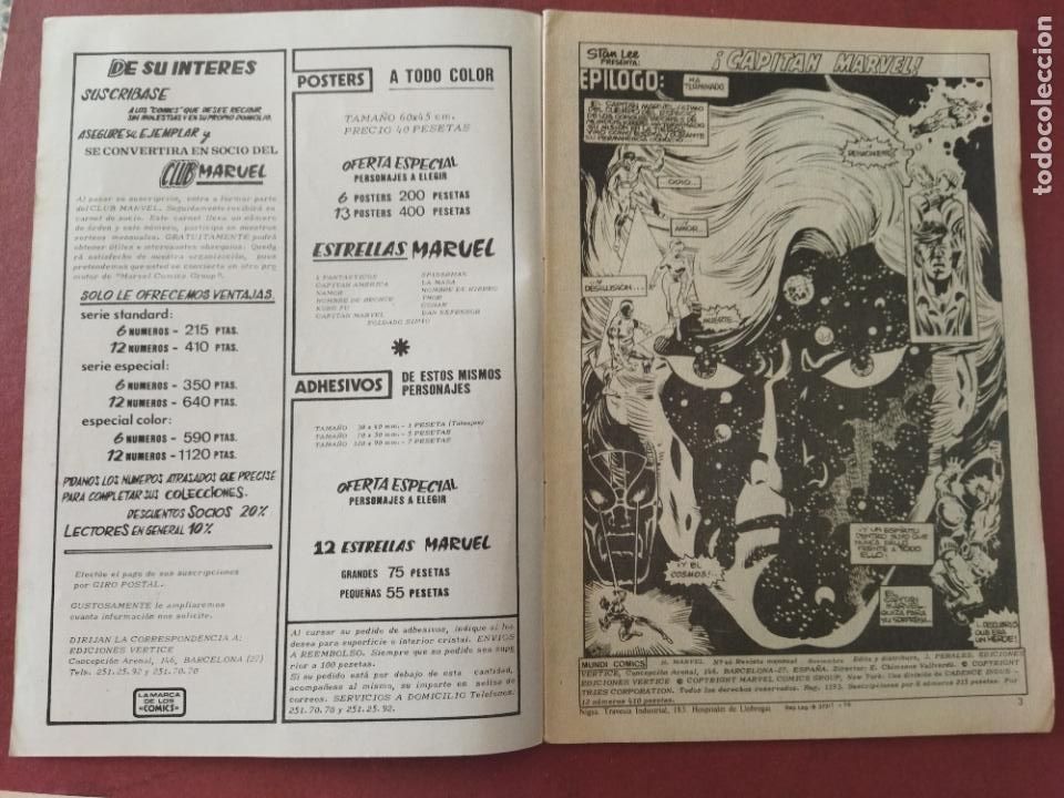 C&oacute;mics: H&Eacute;ROES M&Aacute;RVEL V 2 N&ordm; 46 - CAPIT&Aacute;N MARVEL - - 1979 EDI. V&Eacute;RTICE - Foto 7