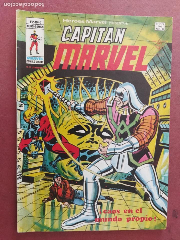 C&oacute;mics: H&Eacute;ROES M&Aacute;RVEL V 2 N&ordm; 46 - CAPIT&Aacute;N MARVEL - - 1979 EDI. V&Eacute;RTICE - Foto 1