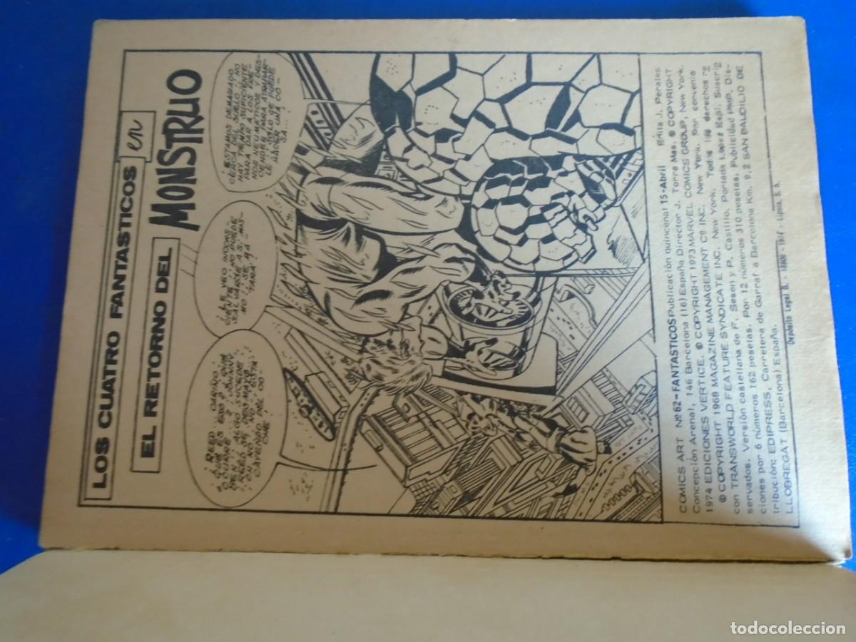 C&oacute;mics: (COM-230548)LOS 4 FANTASTICOS - VERTICE - N&ordm; 62 - 30 PTS. - Foto 3