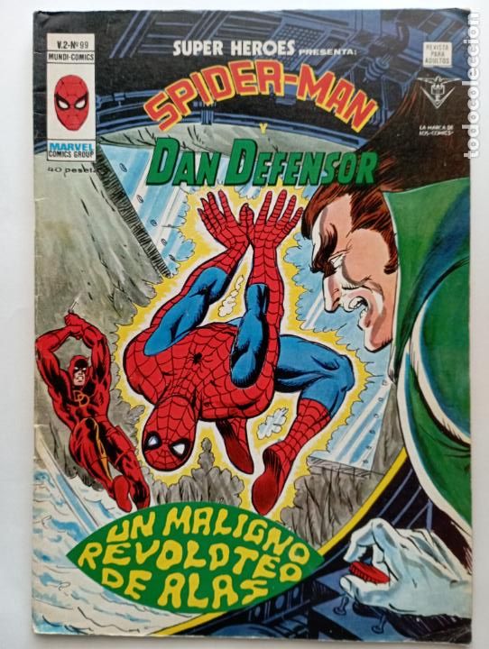 C&oacute;mics: V&Eacute;RTICE V&ordm; 2 N&ordm; 99 SUPER H&Eacute;ROES - SPIDERMAN Y DAN DEFENSOR - 1979 - Foto 1