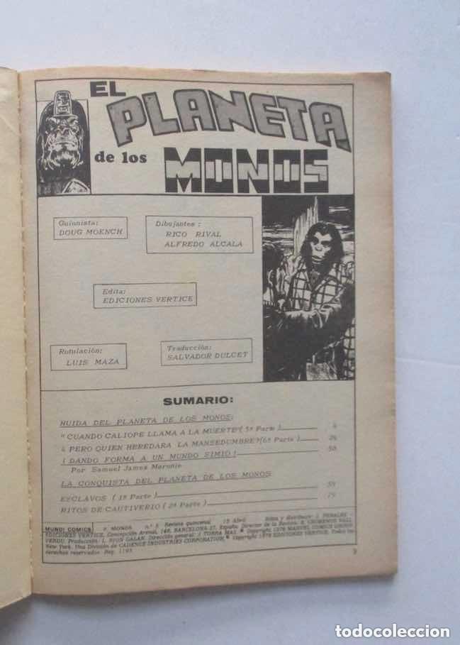 C&oacute;mics: 2 COMICS: EL PLANETA DE LOS MONOS - N&ordm; 5 Y 6 - Foto 3