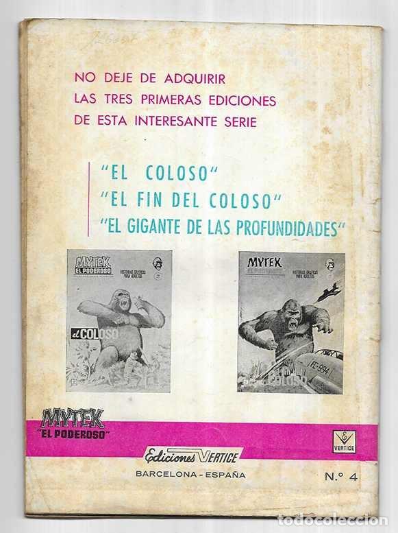 C&oacute;mics: Coloso al Ataque, El. Mytek el Poderoso n&ordm; 4 Grapa Vertice 1965 - Foto 2