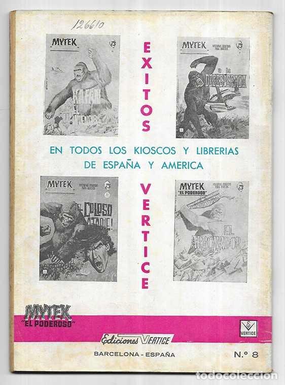 C&oacute;mics: Electrocutado. Mytek el Poderoso n&ordm; 8 Grapa Vertice 1965 - Foto 2