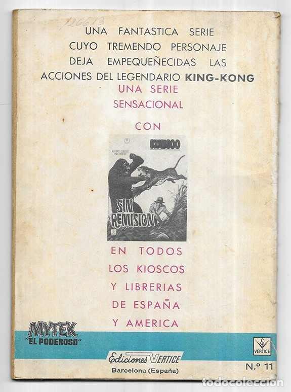 C&oacute;mics: Tyron el Invencible . Mytek el Poderoso n&ordm; 11 Grapa Vertice 1965 - Foto 2