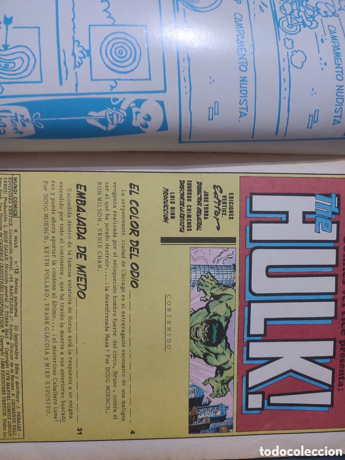 C&oacute;mics: Hulk El color del Odio Num 13.a&ntilde;o 1980 - Foto 2