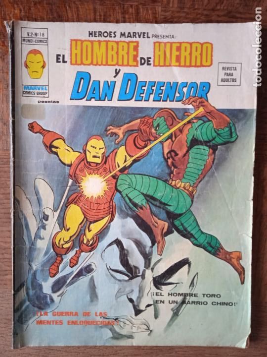 C&oacute;mics: EL HOMBRE DE HIERRO Y DAN DEFENSOR, HEROES MARVEL V.2 N&ordm; 18 - VERTICE - Foto 1
