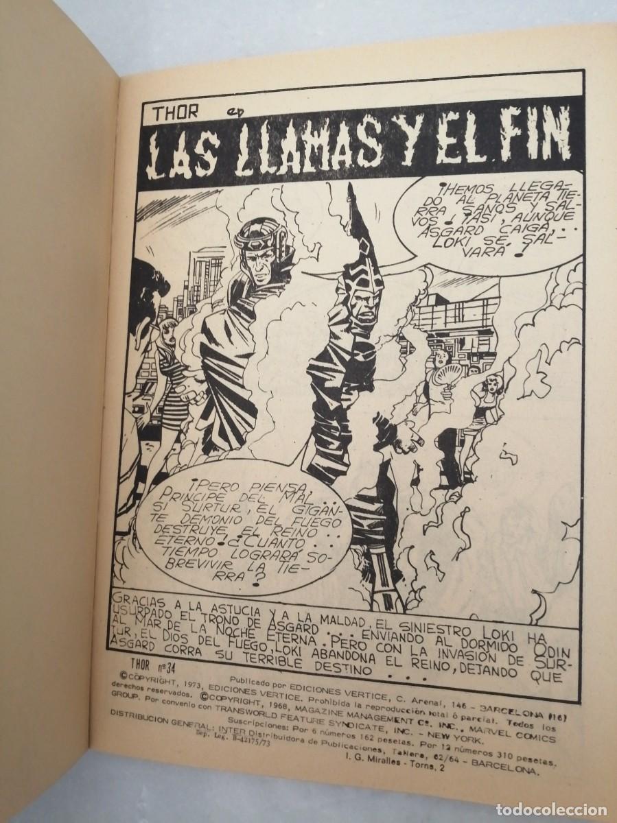 C&oacute;mics: Marvel Comics Group. THOR (V&eacute;rtice Taco), num 34: LAS LLAMAS Y EL FIN (Primera edici&oacute;n) - Foto 3