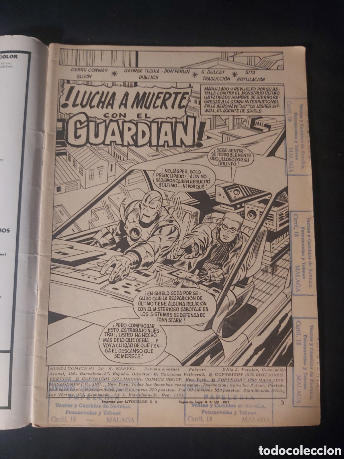 C&oacute;mics: EL HOMBRE DE HIERRO Y DAN DEFENSOR V. 2 N&deg; 40. C&Oacute;MICS V&Eacute;RTICE. - Foto 2
