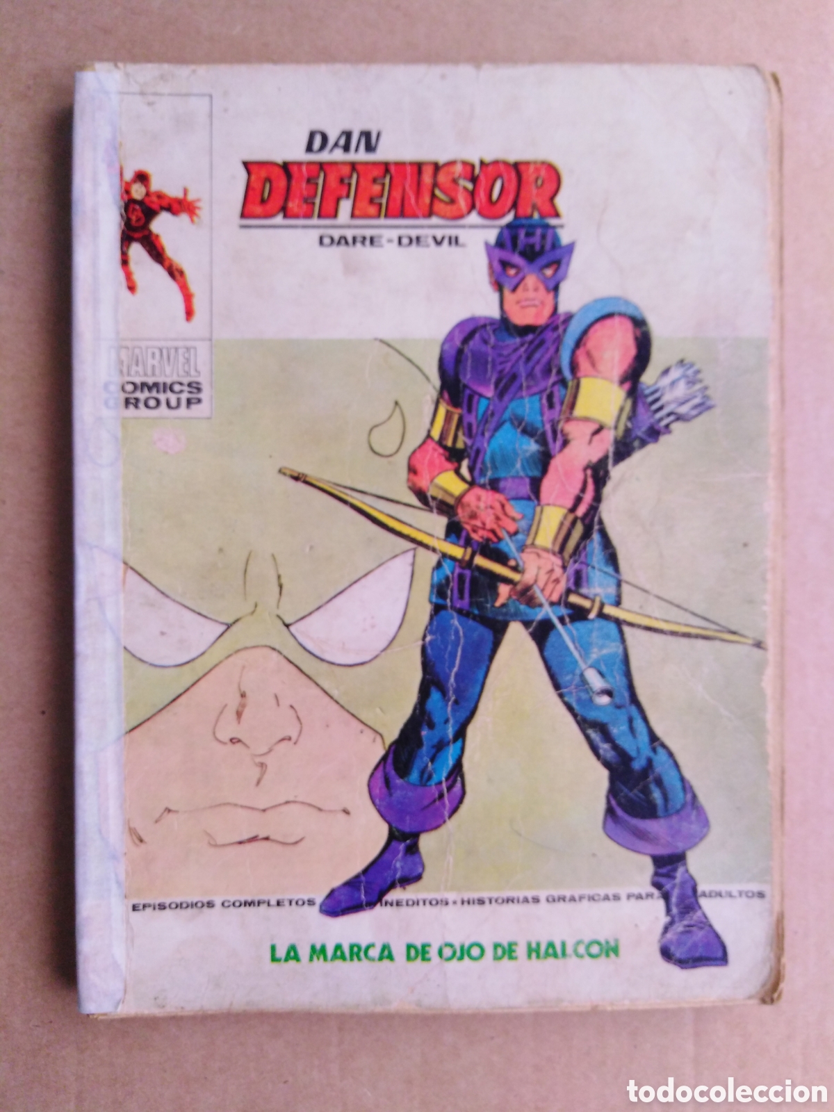 C&oacute;mics: (^_^) Dan Defensor/Daredevil n&deg;14: La Marca de Ojo de Halc&oacute;n (V&eacute;rtice). Ediciones Internacionales. - Foto 1