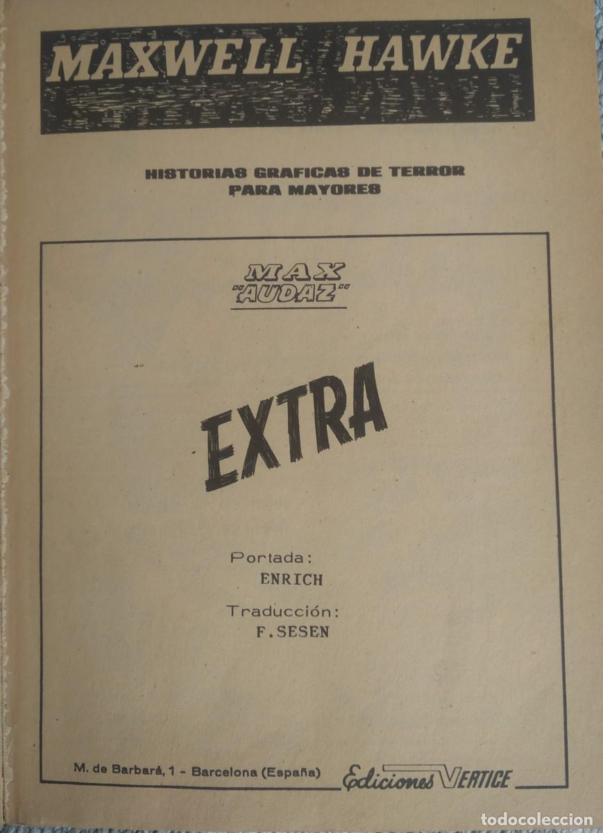 C&oacute;mics: MAX AUDAZ - EL BUITRE NEGRO ... V&eacute;rtice 1969 - Foto 2