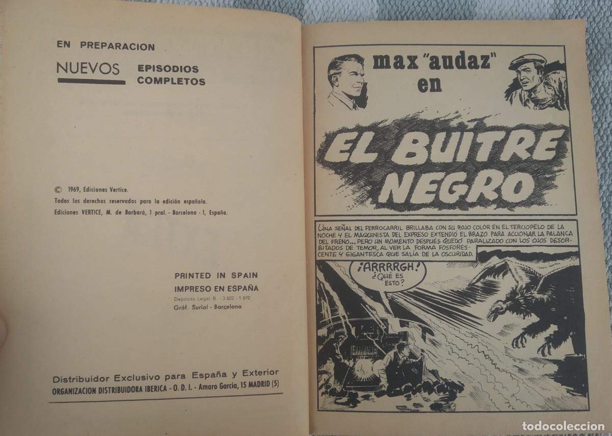 C&oacute;mics: MAX AUDAZ - EL BUITRE NEGRO ... V&eacute;rtice 1969 - Foto 3