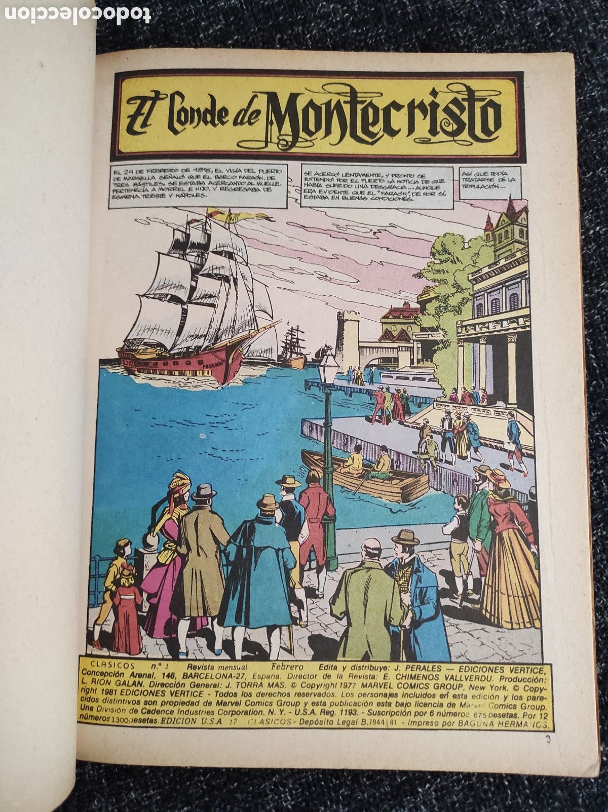 C&oacute;mics: MUNDI COMICS CLASICOS , EL CONDE DE MONTECRISTO - Foto 2