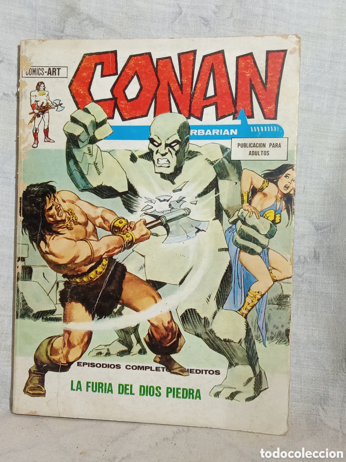 C&oacute;mics: CONAN, LA FURIA DEL DIOS DE PIEDRA, ED. V&Eacute;RTICE - Foto 1