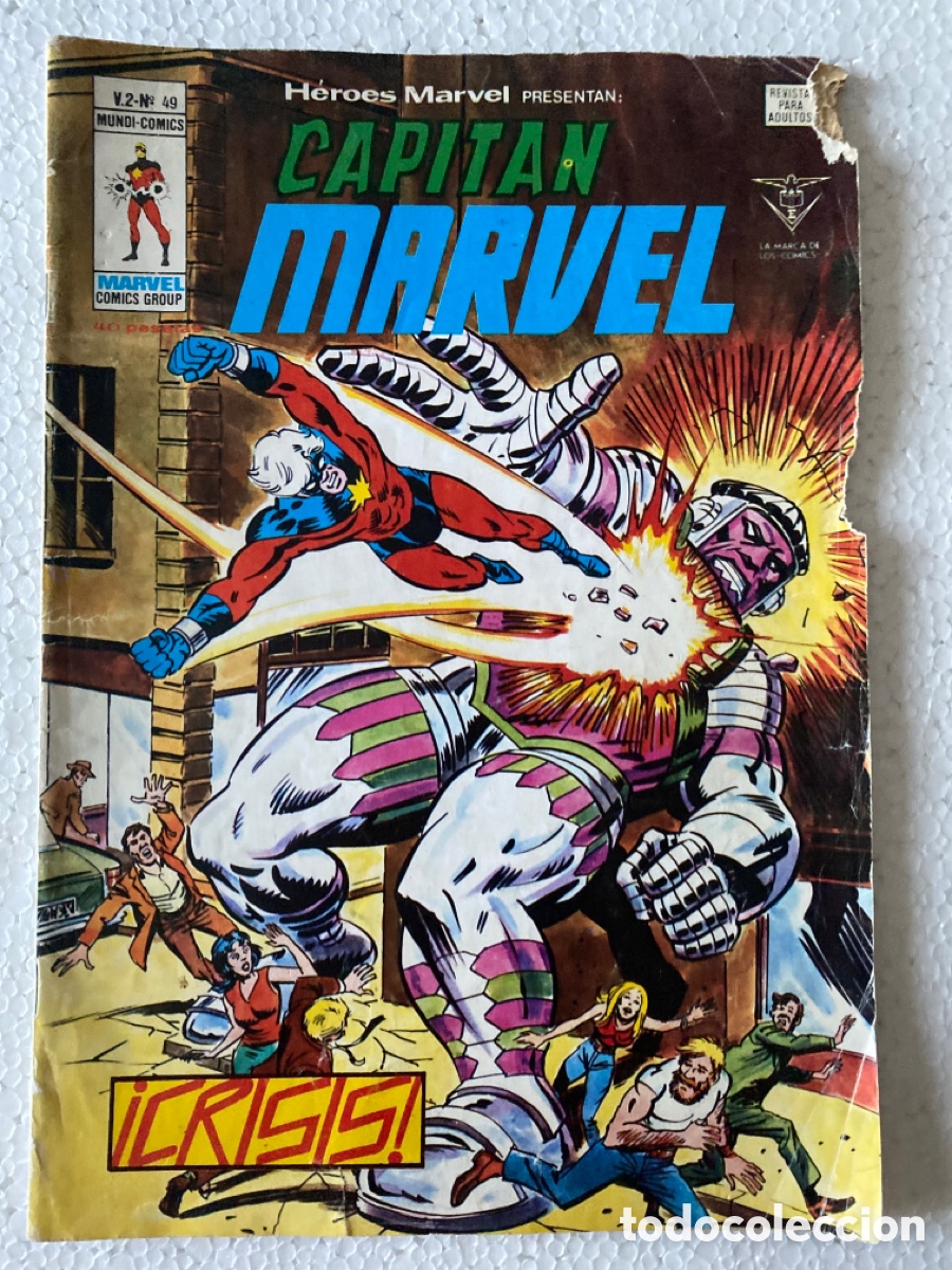 C&oacute;mics: H&eacute;roes Marvel Presentan CAPIT&Aacute;N MARVEL #49 Vol2 V&Eacute;RTICE - Foto 1