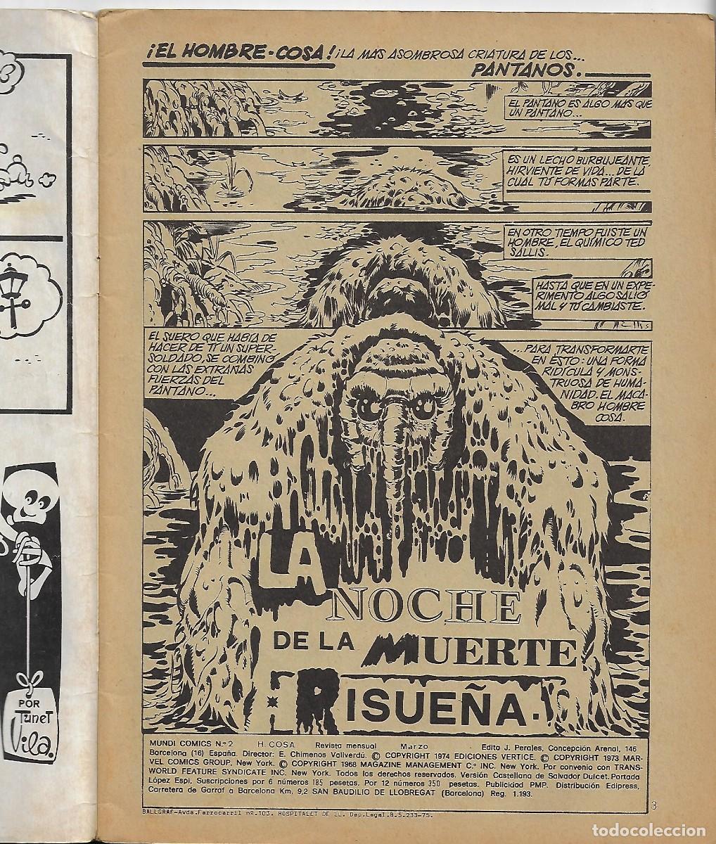 C&oacute;mics: V&eacute;rtice. El hombre cosa Vol1. 2 - Foto 3