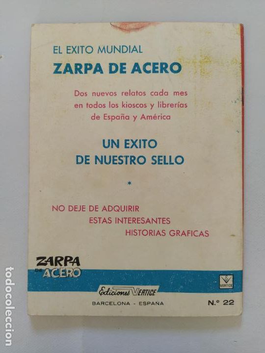C&oacute;mics: ZARPA DE ACERO N&ordm; 22 - DESAPARICIONES MISTERIOSAS - EDICIONES VERTICE (7M) - Foto 2