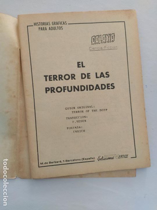 C&oacute;mics: GALAXIA N&ordm; 18 - EL TERROR DE LAS PROFUNDIDADES - VERTICE (IM) - Foto 2