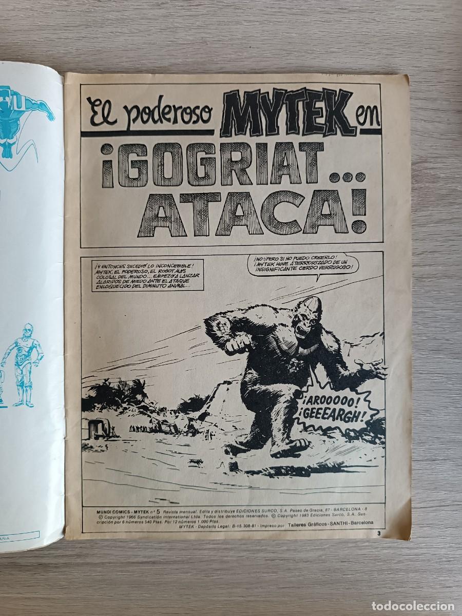 C&oacute;mics: COMIC MYTEK GOGRIAT ATACA N&ordm; 5 A&Ntilde;O 1983 DE EDICIONES SURCO - Foto 3