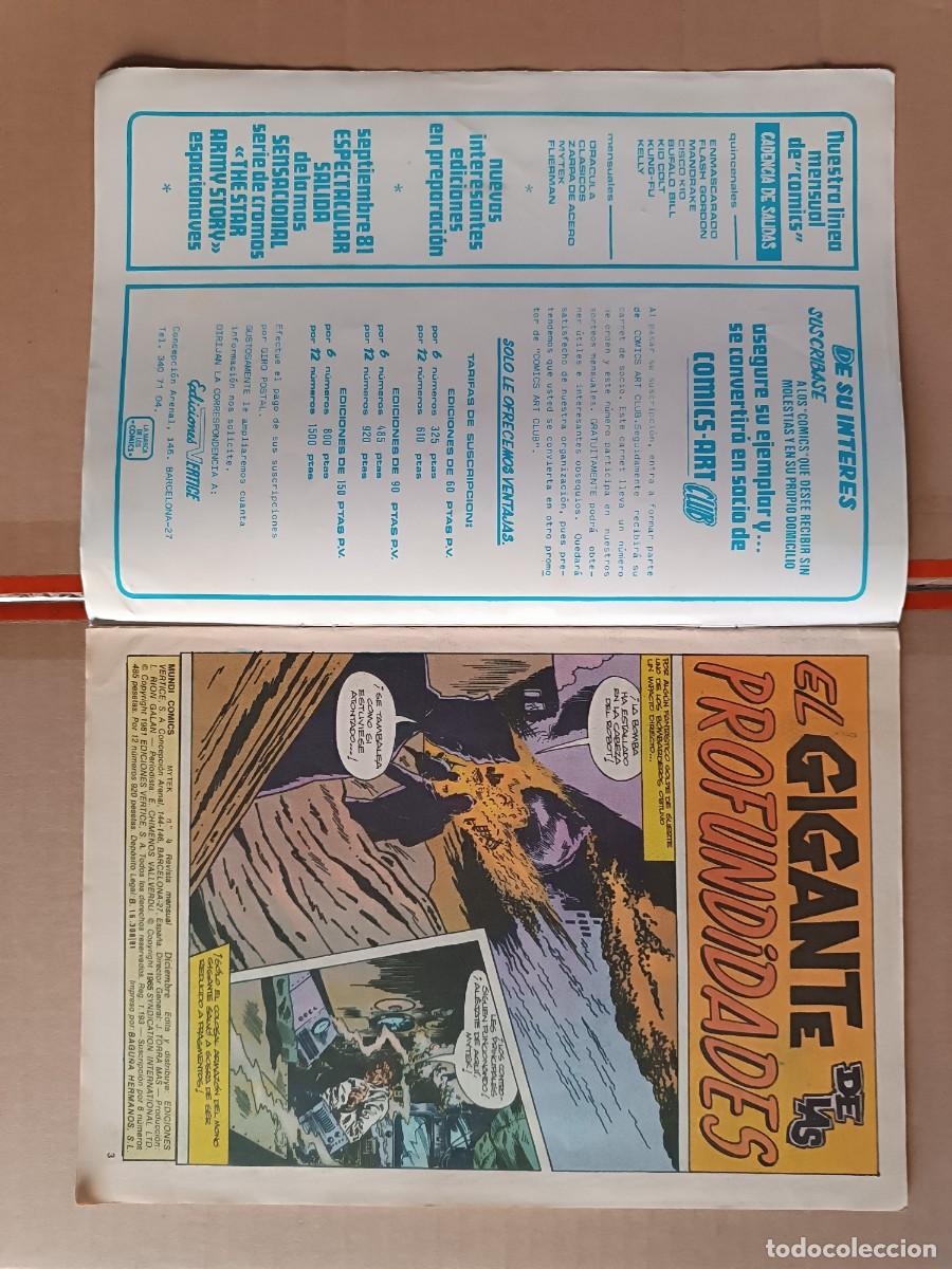 C&oacute;mics: MYTEK EL PODEROSO N&ordm; 4 - EL ARROLLADOR ~ FLEETWAY/ MUNDICOMICS / VERTICE (1981) - Foto 2