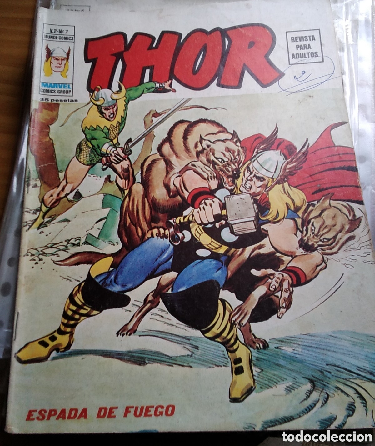 C&oacute;mics: Thor v&eacute;rtice V-2 n&uacute;mero 7 espada de fuego - Foto 1