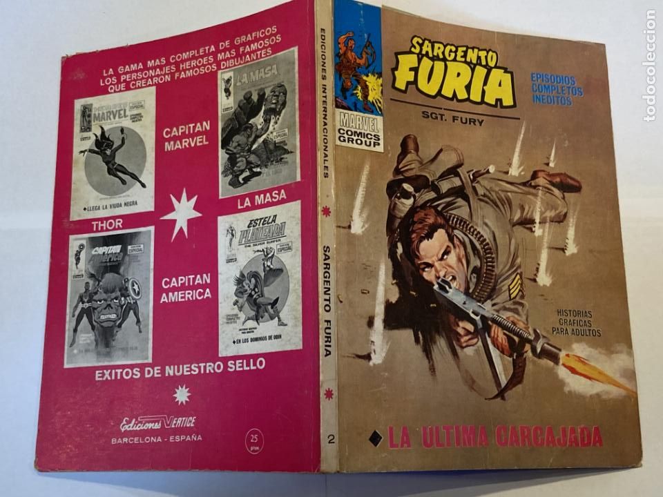 C&oacute;mics: SARGENTO FURIA NUM 2 - LA ULTIMA CARCAJADA - VERTICE FORMATO TACO - Foto 2
