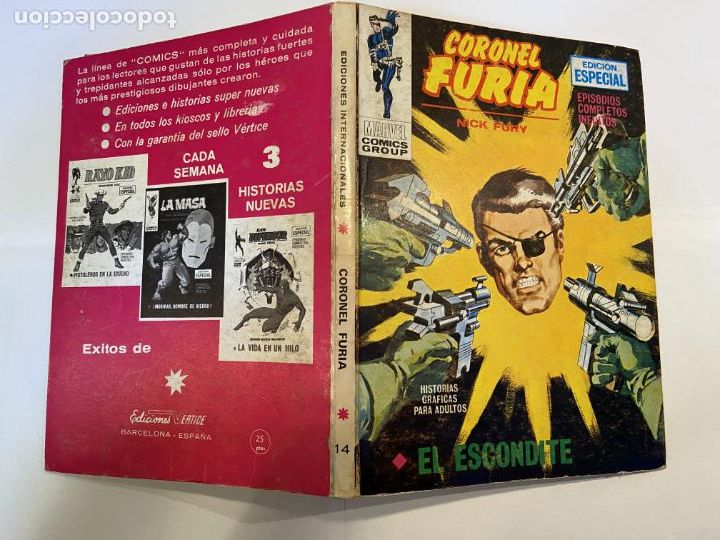 C&oacute;mics: CORONEL FURIA NUM 14 - EL ESCONDITE - VERTICE FORMATO TACO - Foto 2