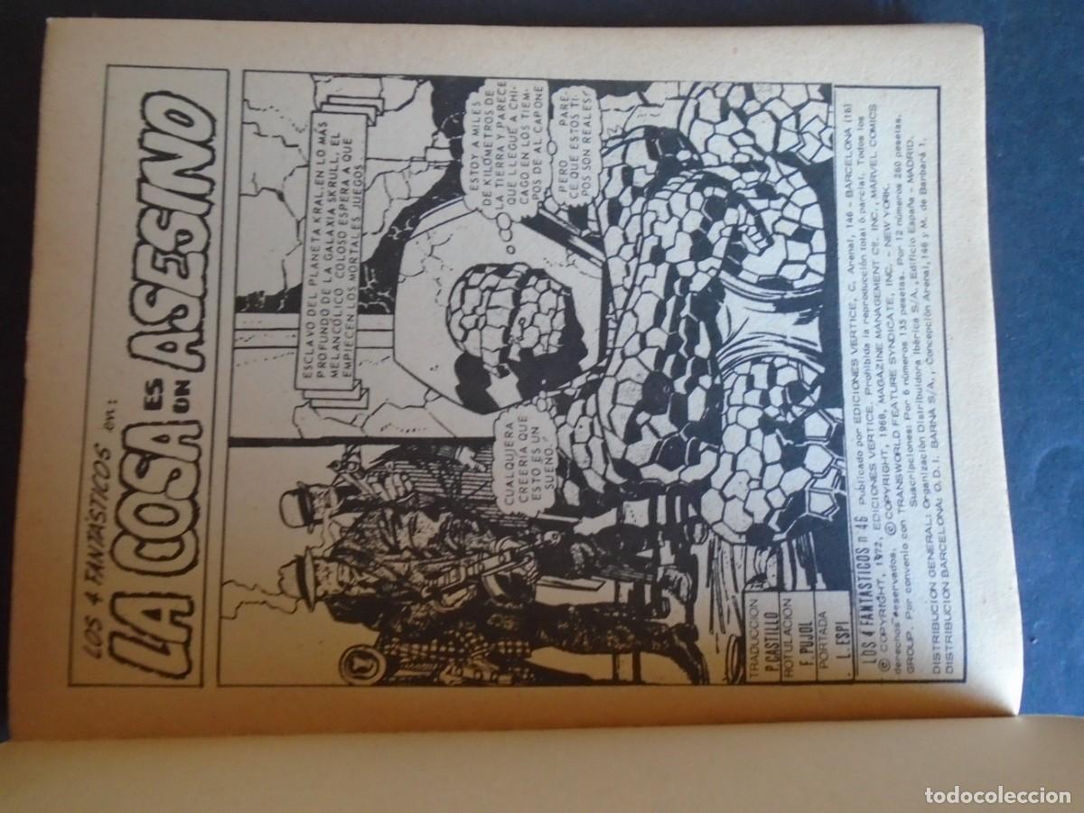 C&oacute;mics: (COM-240105)COMIC VERTICE - LOS 4 FANTASTICOS - N&ordm;46 - 25 PTS. - Foto 2