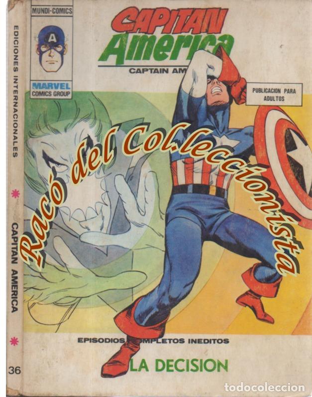 C&oacute;mics: CAPITAN AMERICA, V.1 N. 36 TITULO: LA DECISION; VERTICE V.1 - Foto 1