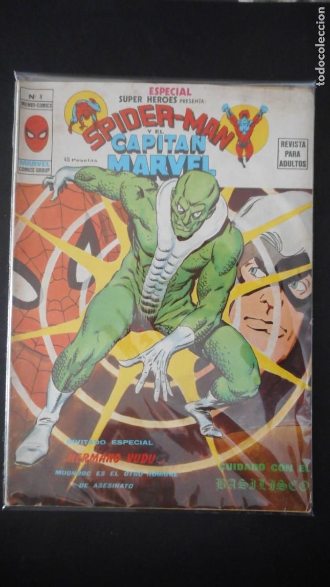 C&oacute;mics: SUPER H&Eacute;ROES N&ordm; 8 SPIDERMAN Y CAPIT&Aacute;N MARVEL / C-20 - Foto 1
