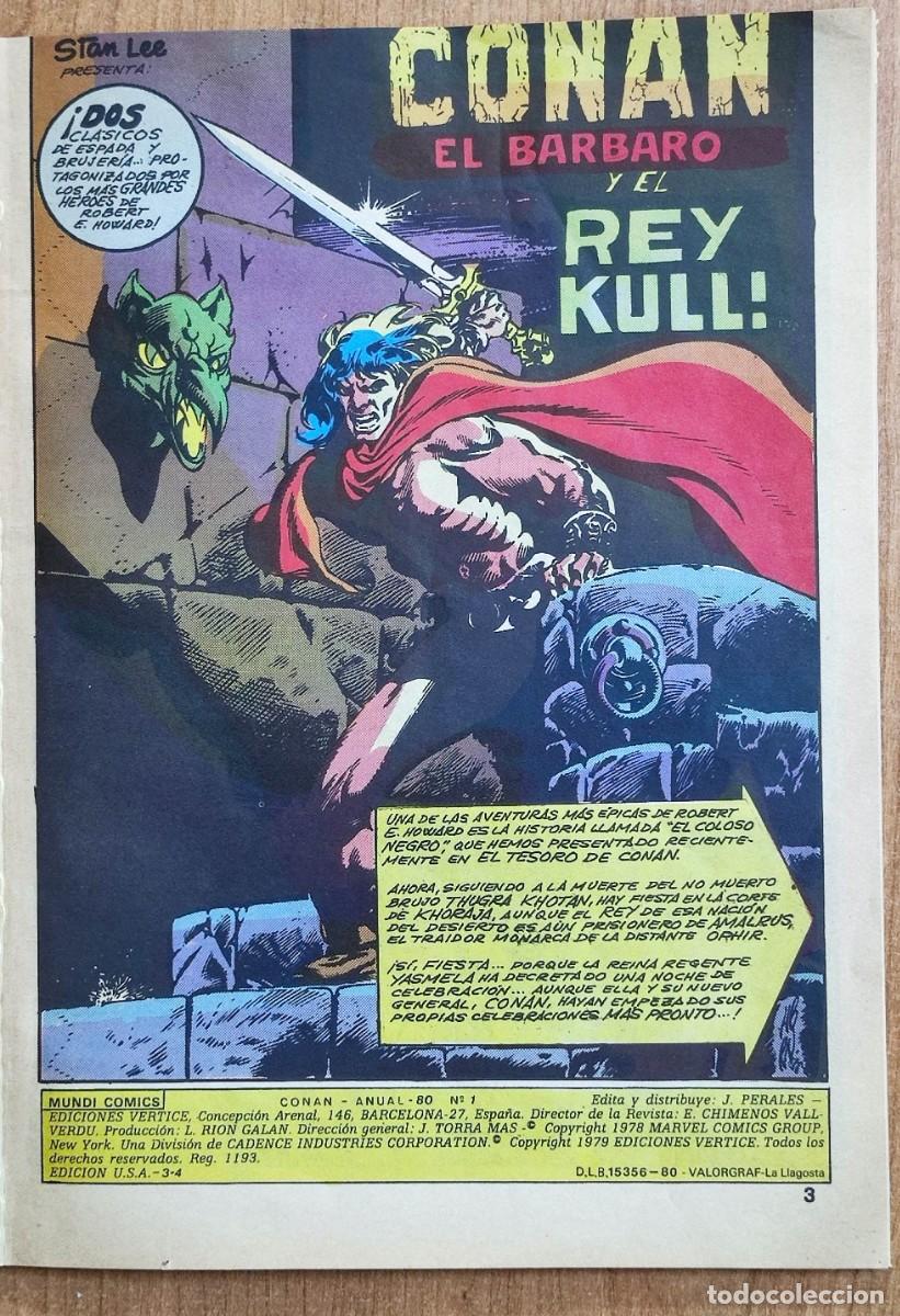 C&oacute;mics: CONAN THE BARBARIAN ANUAL 80 - EDITORIAL VERTICE. - Foto 5