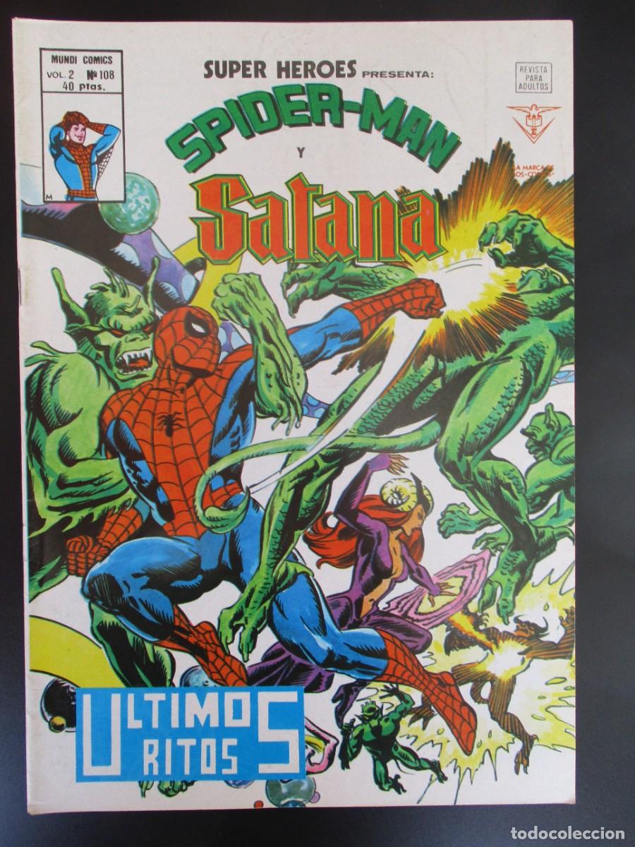 Comics: SUPER HEROES (1974, VERTICE) 108 · 1976 · SPIDER-MAN Y SATANA. ULTIMOS RITOS