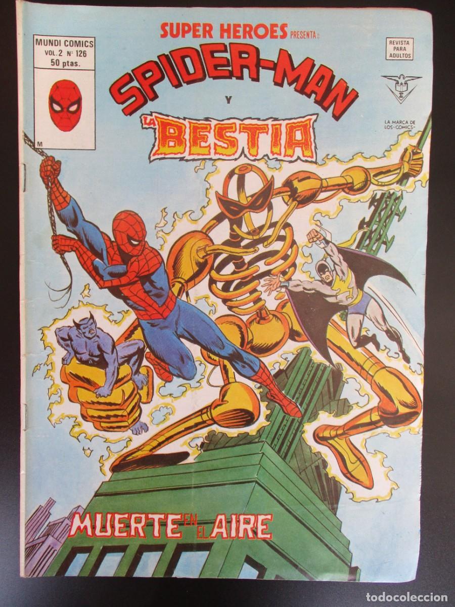 Comics: SUPER HEROES (1974, VERTICE) 126 · 1976 · SPIDER-MAN Y BESTIA. MUERTE EN EL AIRE