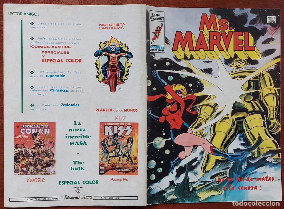 C&oacute;mics: Ms. Marvel Vol. 1 n&ordm; 2 - No se ha de Matar a la Se&ntilde;ora - Ediciones V&eacute;rtice 1978 - Foto 2