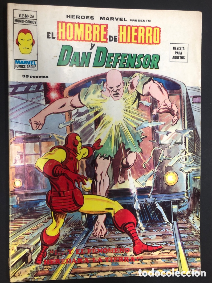 C&oacute;mics: COMIC HEROES MARVEL HOMBRE DE HIERRO DAN DEFENSOR V2 N&ordm; 26 MARVEL VERTICE - Foto 1