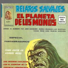 Cómics: RELATOS SALVAJES VOL. 2 NÚMERO 1: EL PLANETA DE LOS MONOS, 1977, VERTICE, BUEN ESTADO